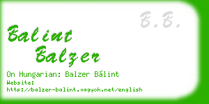 balint balzer business card
